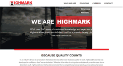 Desktop Screenshot of highmarkconcrete.com